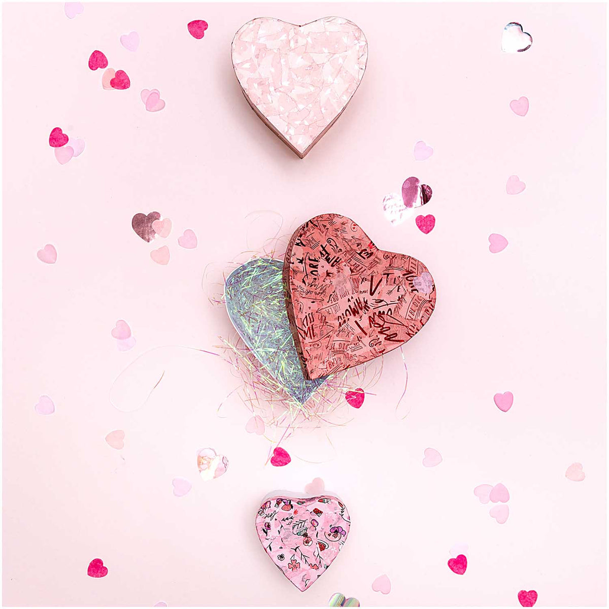Folien-Konfetti Herzen Ausgestanzt – Pink, Ca. 15 G, Für Hochzeiten, Valentinstag & Partys, Als Tischdekoration