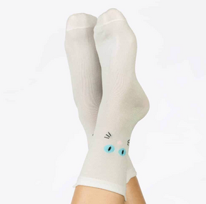 Cat Socks white - Schmidt's Papeterie