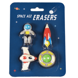 Radiergummis 4er Set "Space Age" - Schmidt's Papeterie