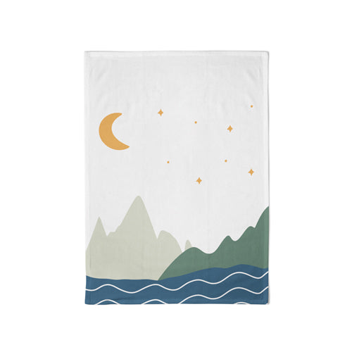 Organic Kitchen Towel Moon & Mountains - Schmidt's Papeterie