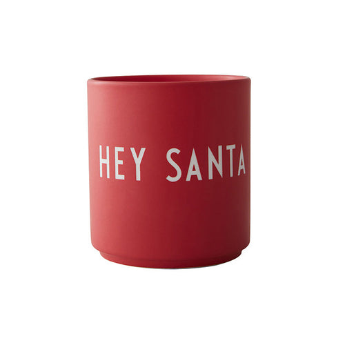 Porzellanbecher 'HEY SANTA'