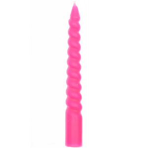 Spiral-Kuchenkerzen Neon Pink