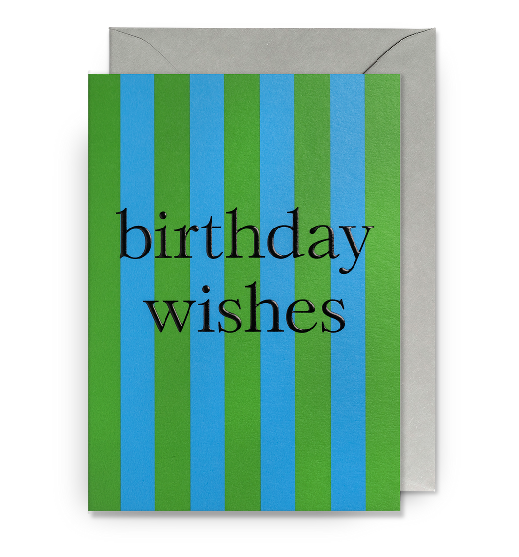 Birthday Wishes Stripes