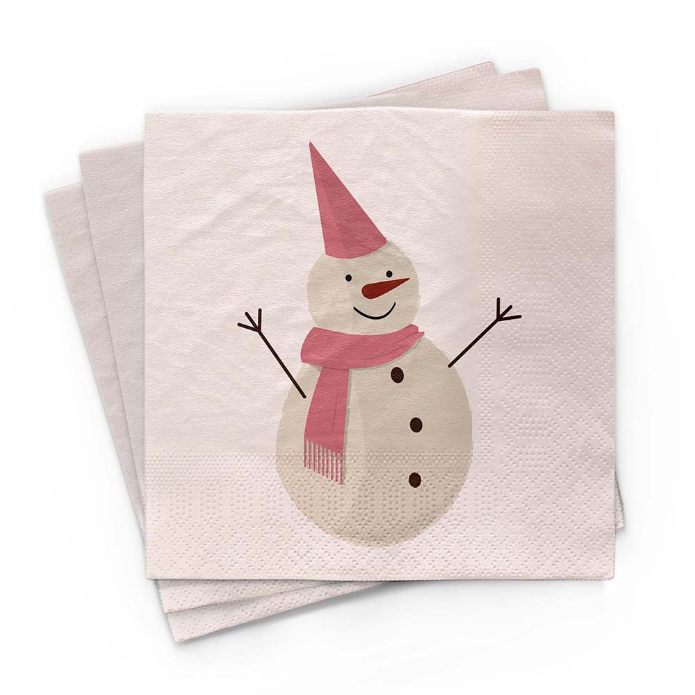 Papierserviette 'Schneemann'