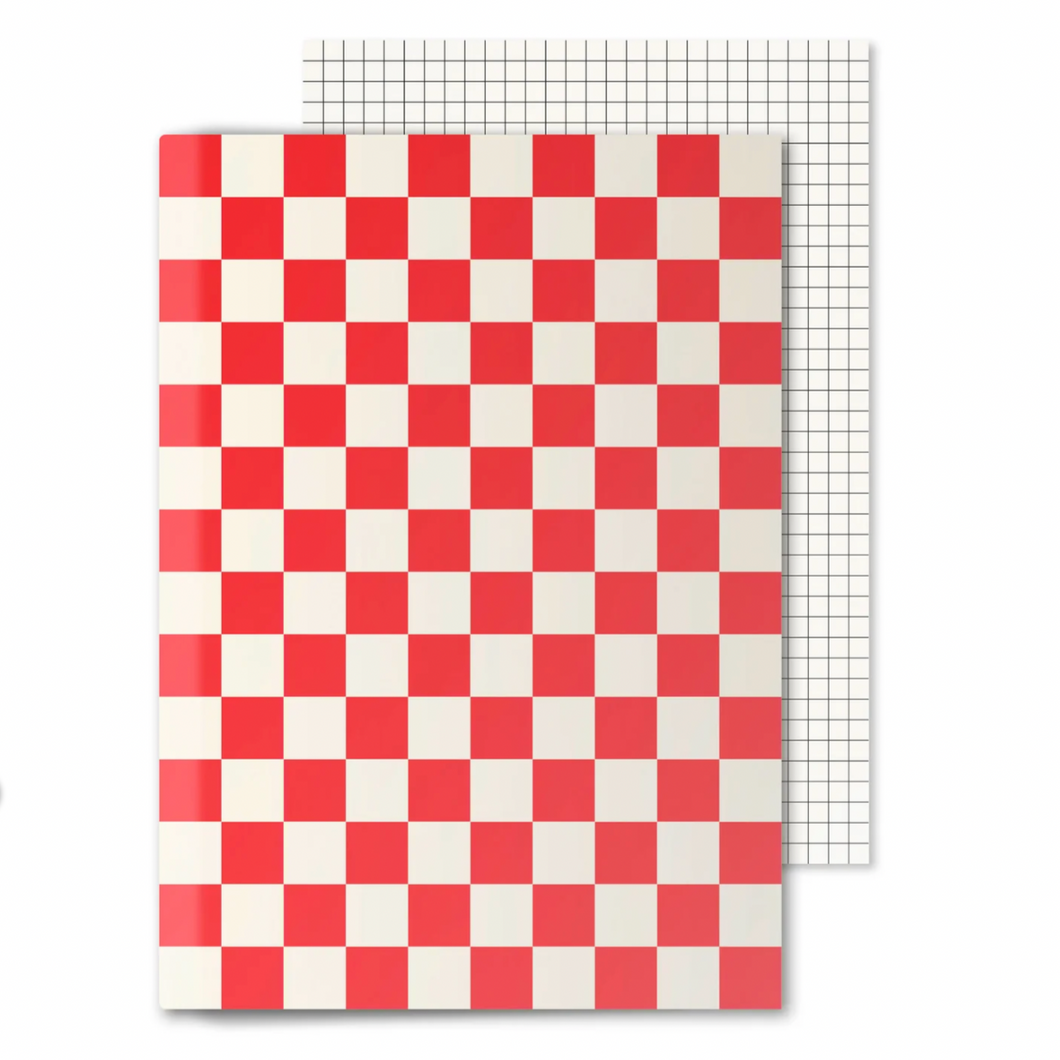 Notizheft 'Checkered red'