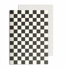 Lade das Bild in den Galerie-Viewer, Notizheft &#39;Checkered black&#39;