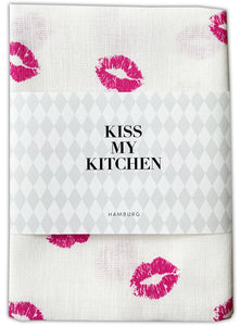 Geschirrtuch - Kiss White Pink