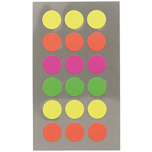 Office Sticker Neon Punkte 15mm