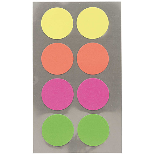 Office Sticker Neon Punkte 25mm