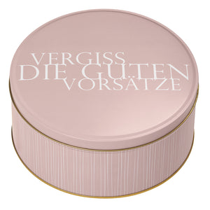Keksdose "Vergiss die guten Vorsätze" - Schmidt's Papeterie