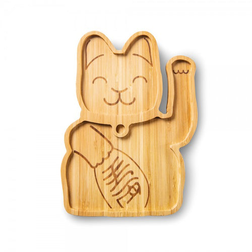 Bamboo Plate - Lucky Cat - Schmidt's Papeterie