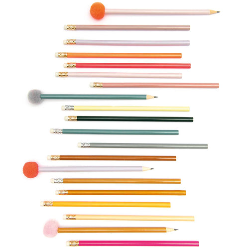 Bleistifte mit Pompon Vers. Farben - Schmidt's Papeterie