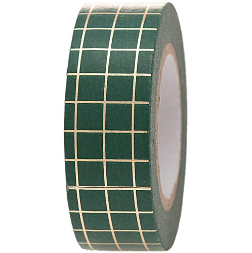 Tape kariert grün/gold
