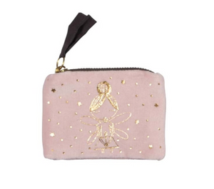 Münztasche Samt Fee Rosé - Schmidt's Papeterie