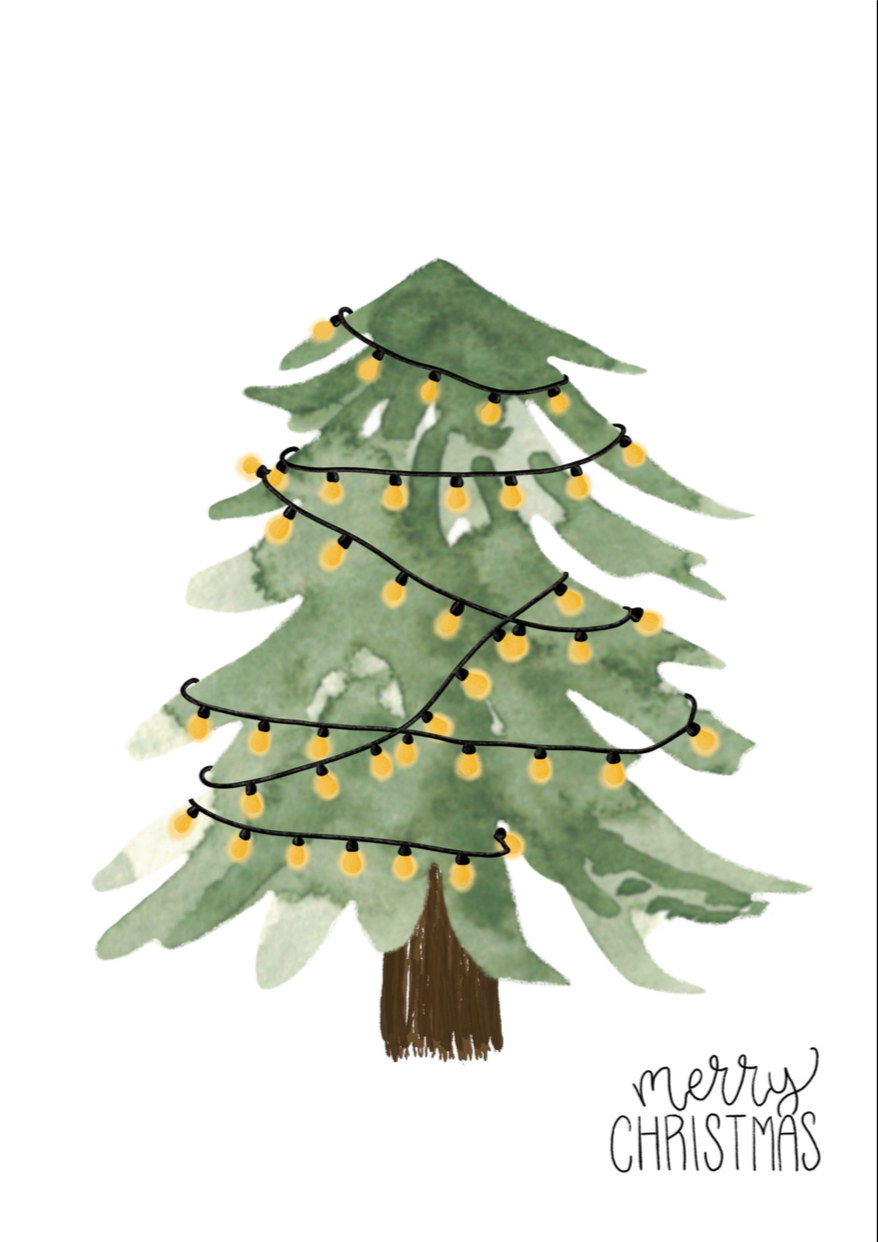Postkarte - Weihnachtsbaum - Schmidt's Papeterie