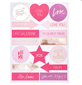DIY Karte Liebe Herz rosa - Schmidt's Papeterie