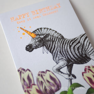 Birthday Unicorn Zebra - Schmidt's Papeterie