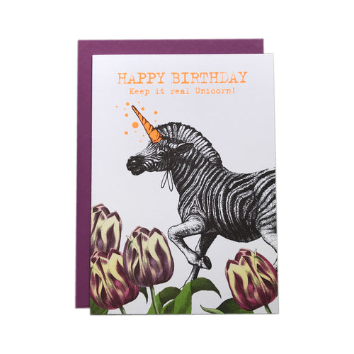 Birthday Unicorn Zebra - Schmidt's Papeterie