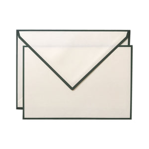 Briefkartenset ecru/grün - Schmidt's Papeterie