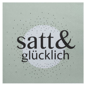 Serviette 'Satt & Glücklich' - Schmidt's Papeterie