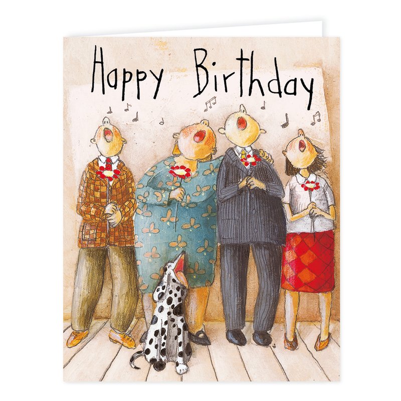 Geschenkkarte -  Happy Birthday Geburtstagschor - Schmidt's Papeterie