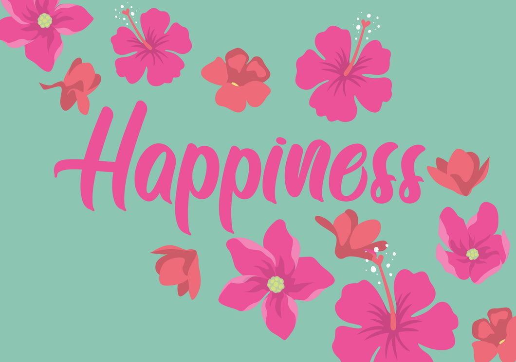 Postkarte Happiness - Schmidt's Papeterie