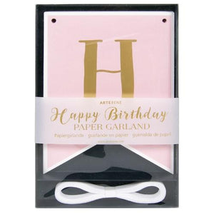 Happy Birthday Girlande rosé - Schmidt's Papeterie