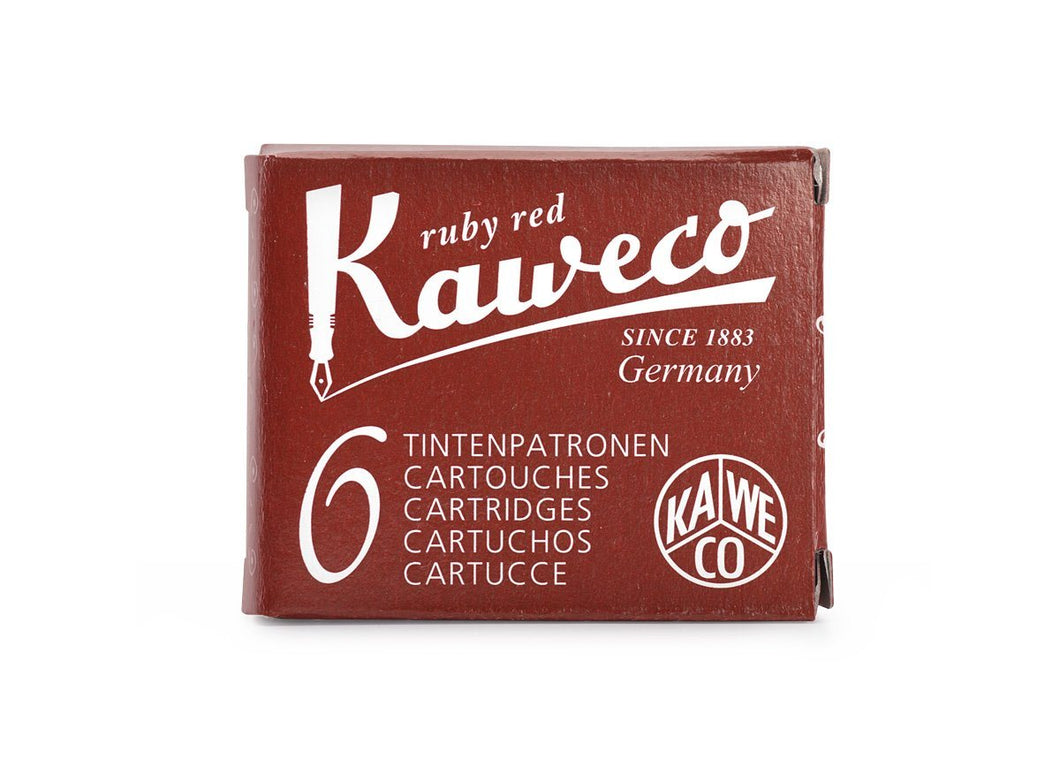 Kaweco Tintenpatronen 6-Pack Rubinrot - Schmidt's Papeterie
