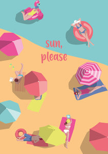 Postkarte Sun, please - Schmidt's Papeterie