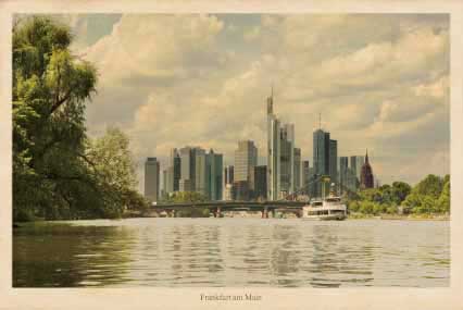 Frankfurt am Main vom Osten gesehen - Schmidt's Papeterie