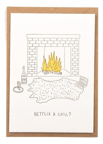 Netflix & Chill, Postkarte mit Umschlag - Schmidt's Papeterie