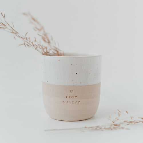 Steingut-Becher 'Cozy Sunday' - Schmidt's Papeterie