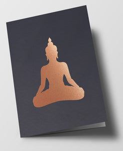 Klappkarte Buddha grau - Schmidt's Papeterie