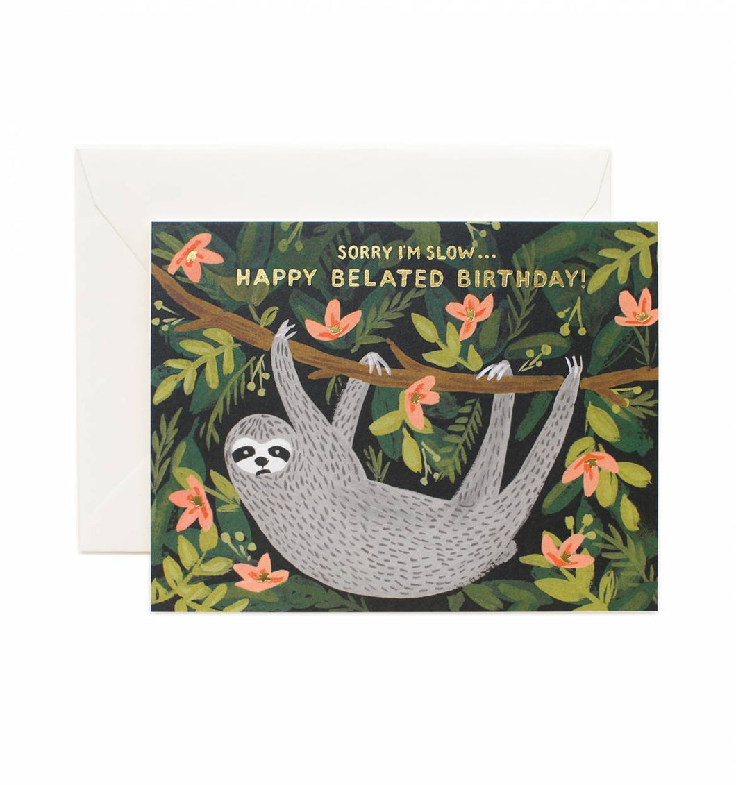 Sloth belated birthday - Schmidt's Papeterie